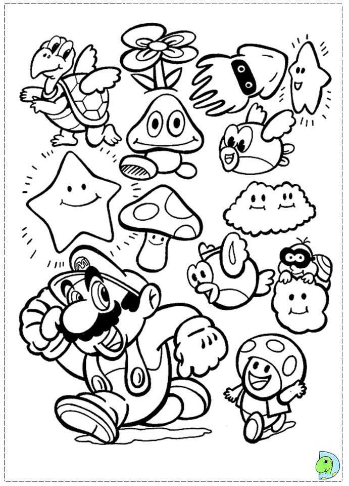 691x960 Super Mario Bros Coloring Page