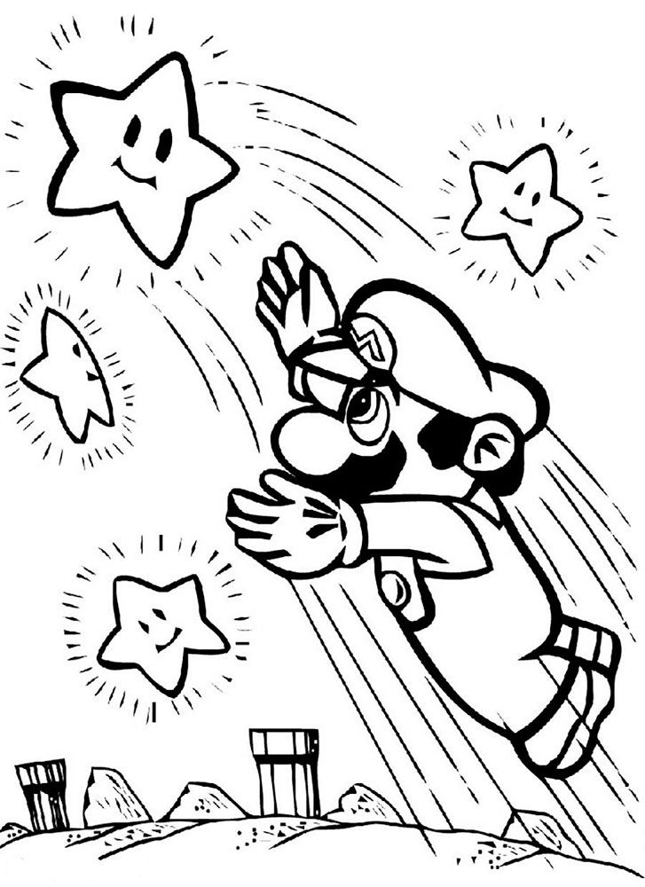 727x1000 Super Mario Bros Coloring Pages