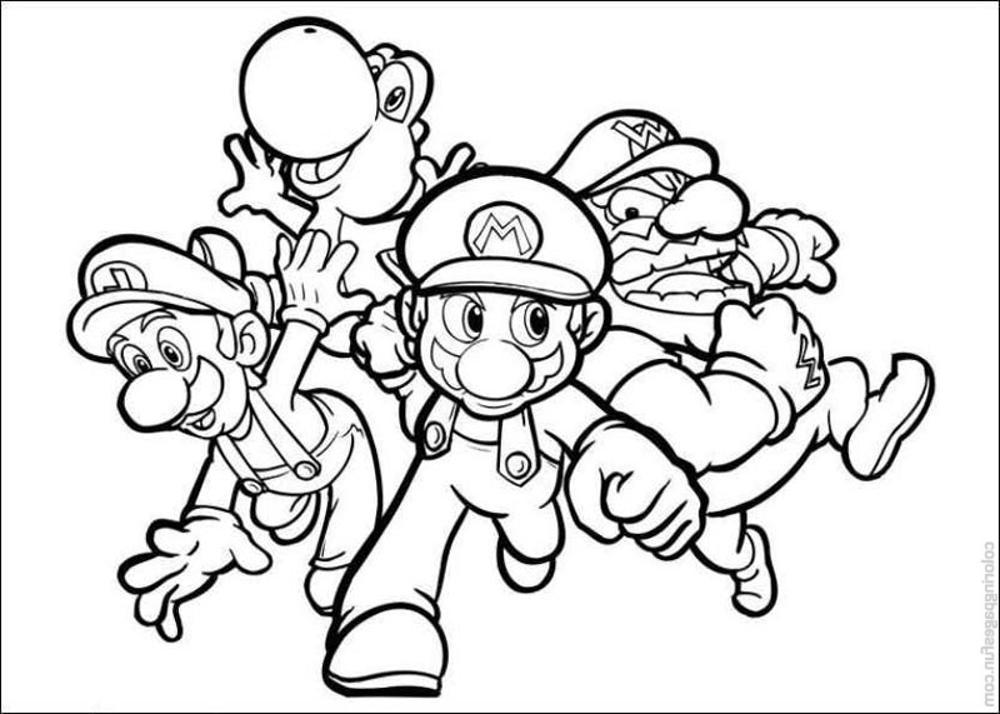 1000x714 Mario Brothers Coloring Pages