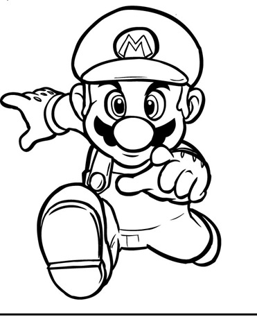 371x480 Mario Brothers Printable Coloring Pages