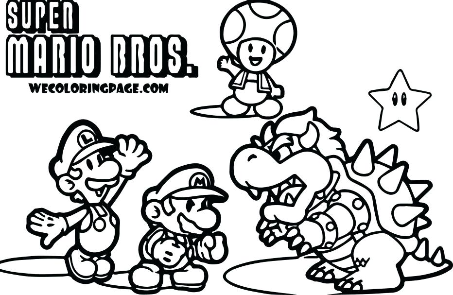 932x607 Unbelievable Mesmerizing Mario Bros Printable Coloring Pages Image
