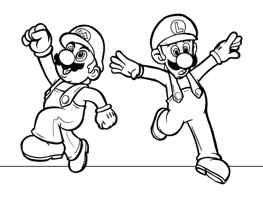 918x692 Mario And Luigi Coloring Pages And Dream Team Coloring Pages