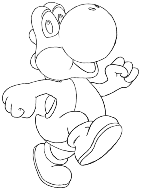 470x635 All Yoshi Coloring Pages How To Draw Yoshi Draw Central Sh