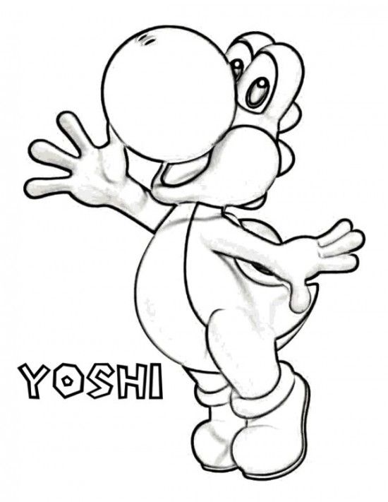 550x711 Super Mario Yoshi Coloring Pages Super Mario Yoshi Coloring