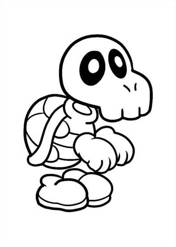 600x841 Super Mario Brothers Skull Of Turtle Coloring Page Color Luna