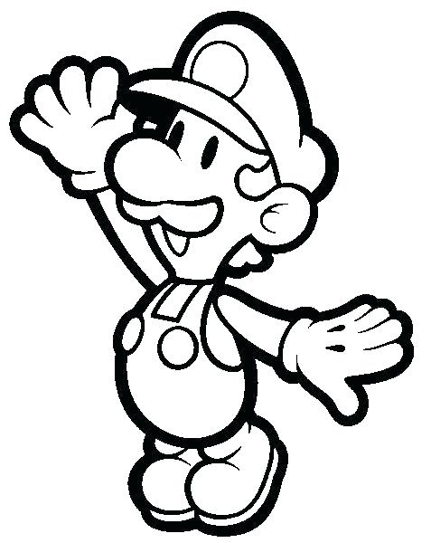 477x600 Mario Characters Coloring Pages