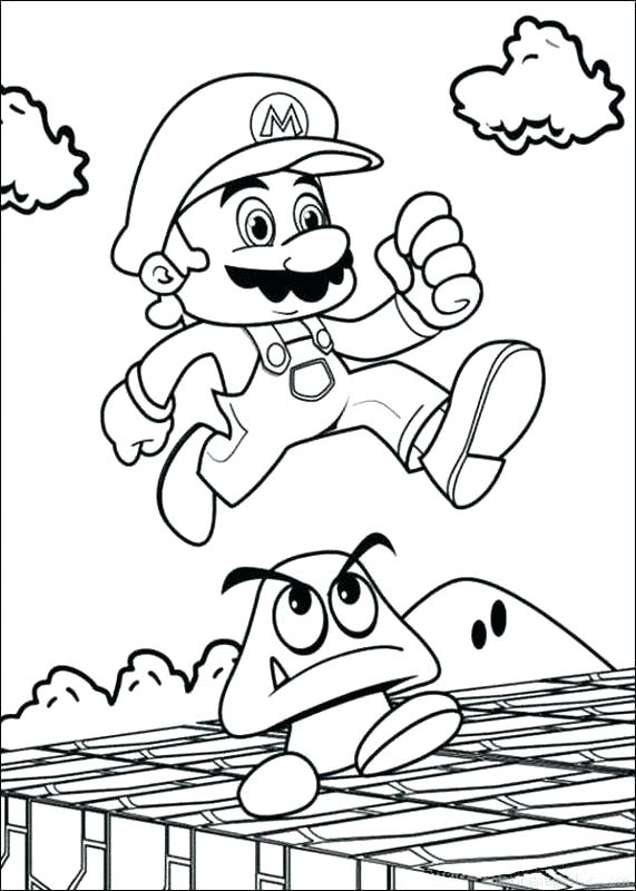 571x800 Super Mario Brothers Printable Coloring Pages Icontent