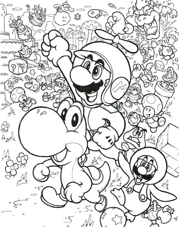 600x760 Mario Brothers Printable Coloring Pages