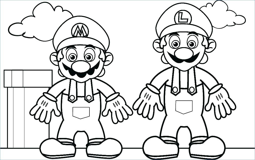 1086x682 Mario Printable Coloring Pages Coloring Page And Printable