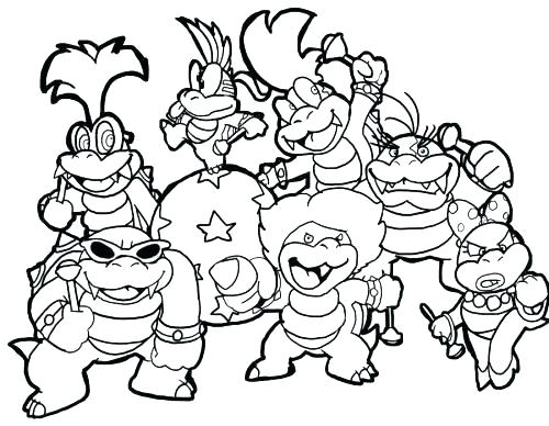 500x388 Super Mario Bros Coloring Pages Printables Super Printable