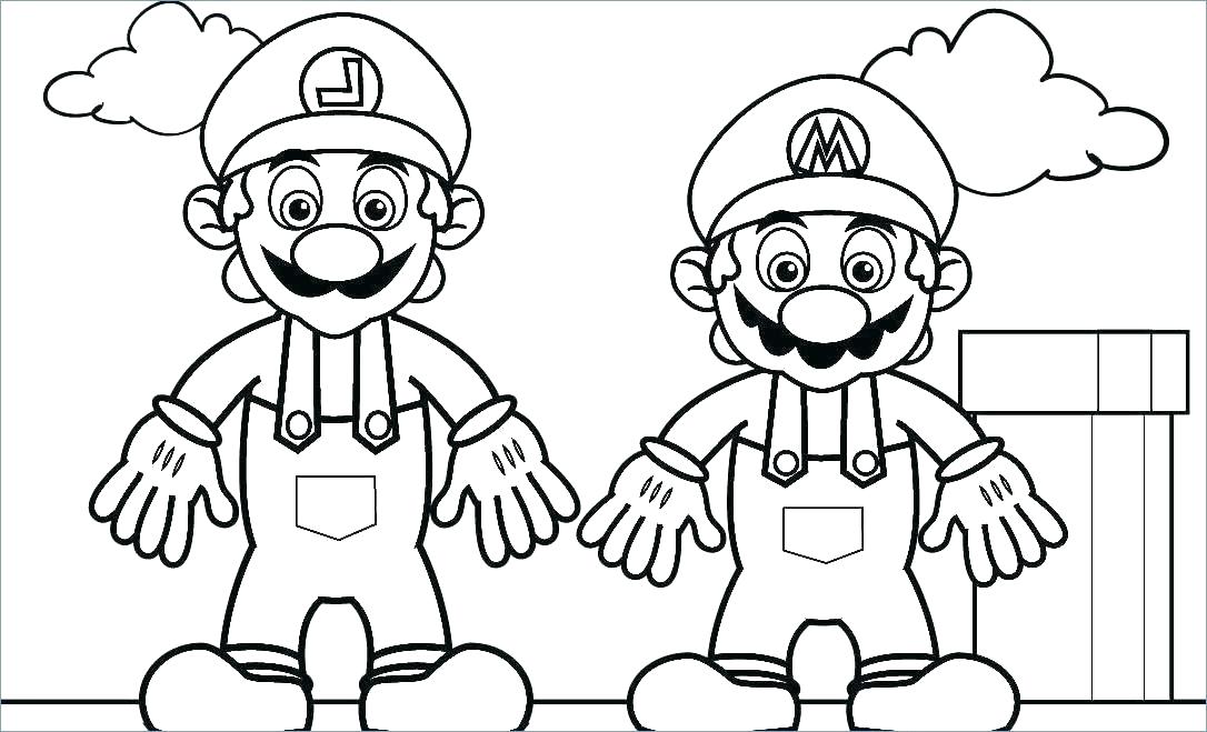 1086x659 Coloring Pages Of Mario