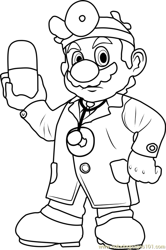 532x800 Dr Mario Coloring Page