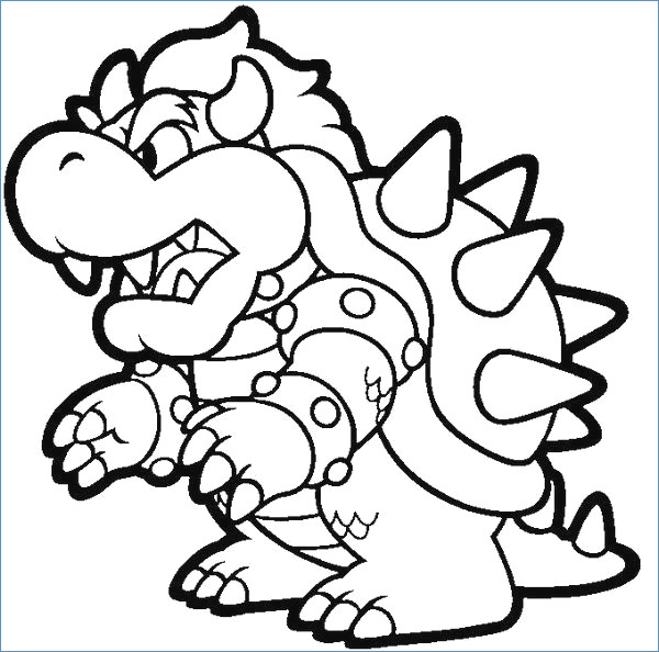 600x594 Mario Kart Luigi Coloring Page