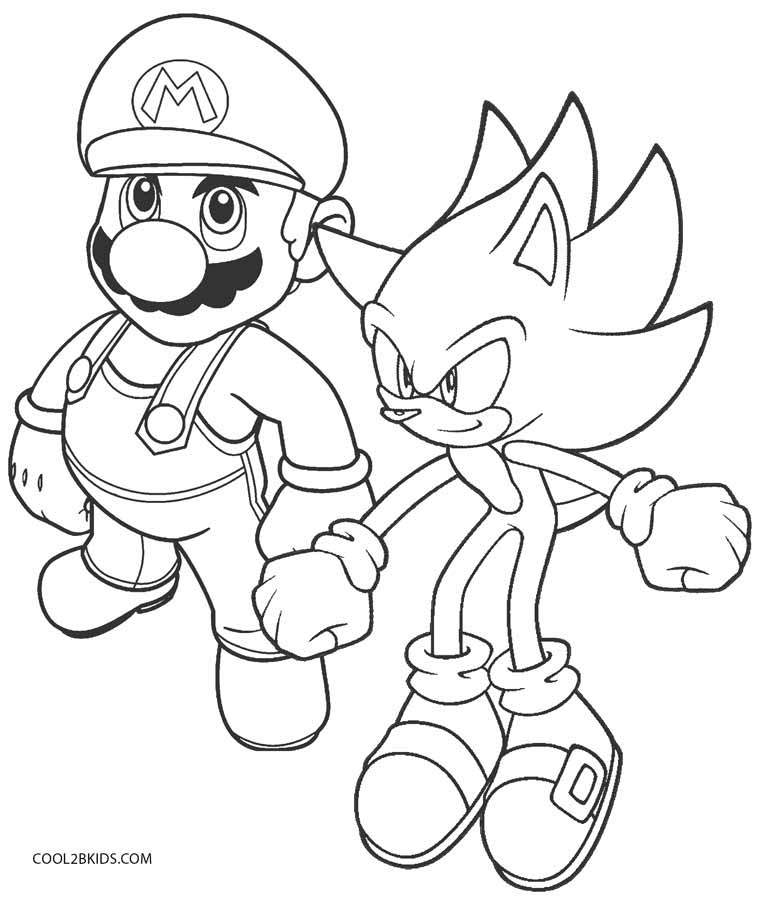 758x900 Printable Sonic Coloring Pages For Kids