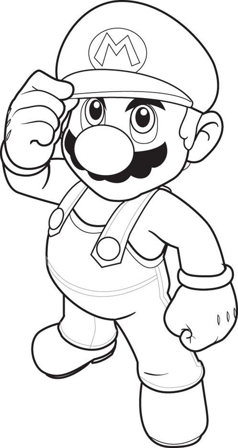 1000x1886 Mario Characters Coloring Pages
