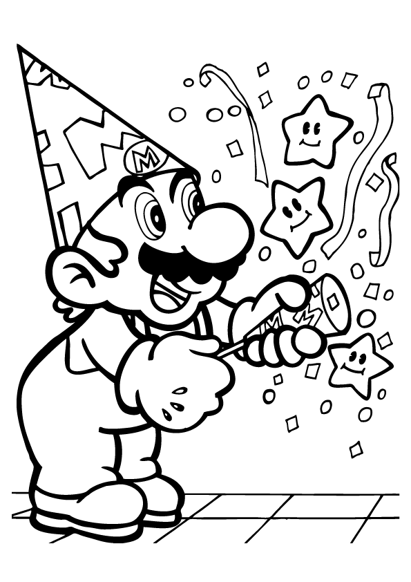 595x842 Free Printable Mario Coloring Pages For Kids