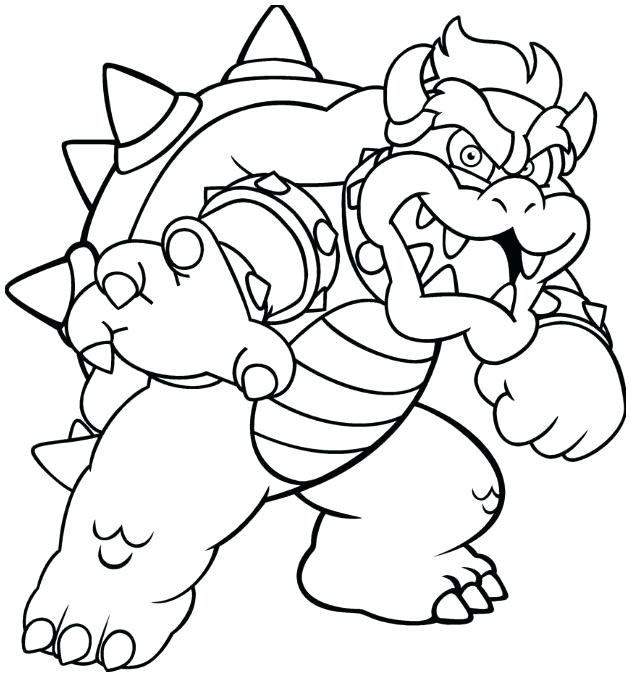 631x677 Bowser Coloring Pages Coloring Page Bros Coloring Pages