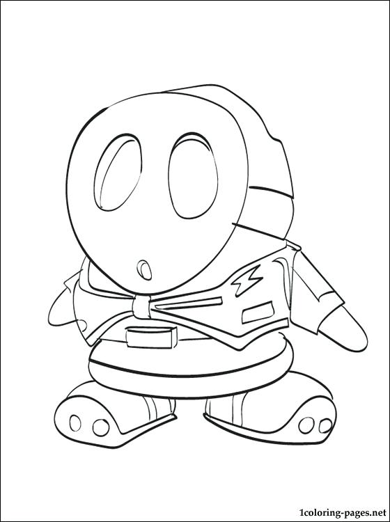 560x750 Mario Color Pages Shy Guy Coloring Page To Print Free Mario Color