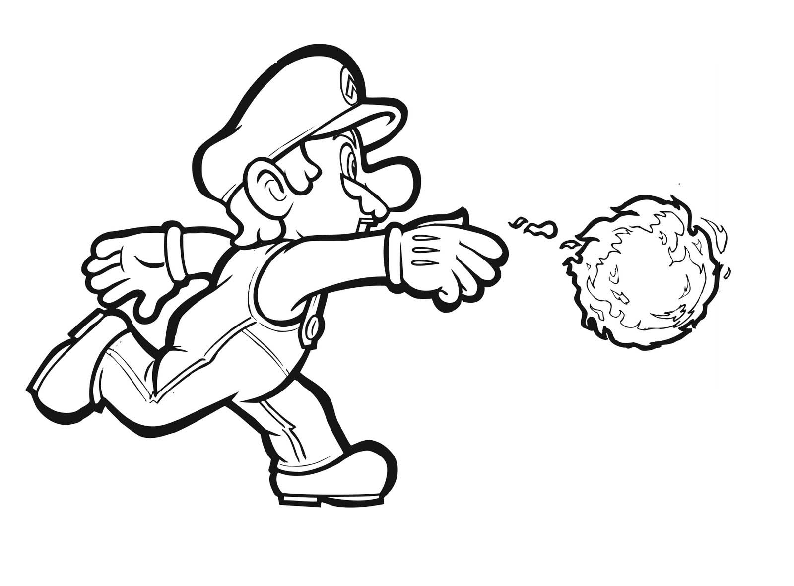 1600x1181 Mario Bros Printable Coloring Pages Drawing Colouring Simple Free