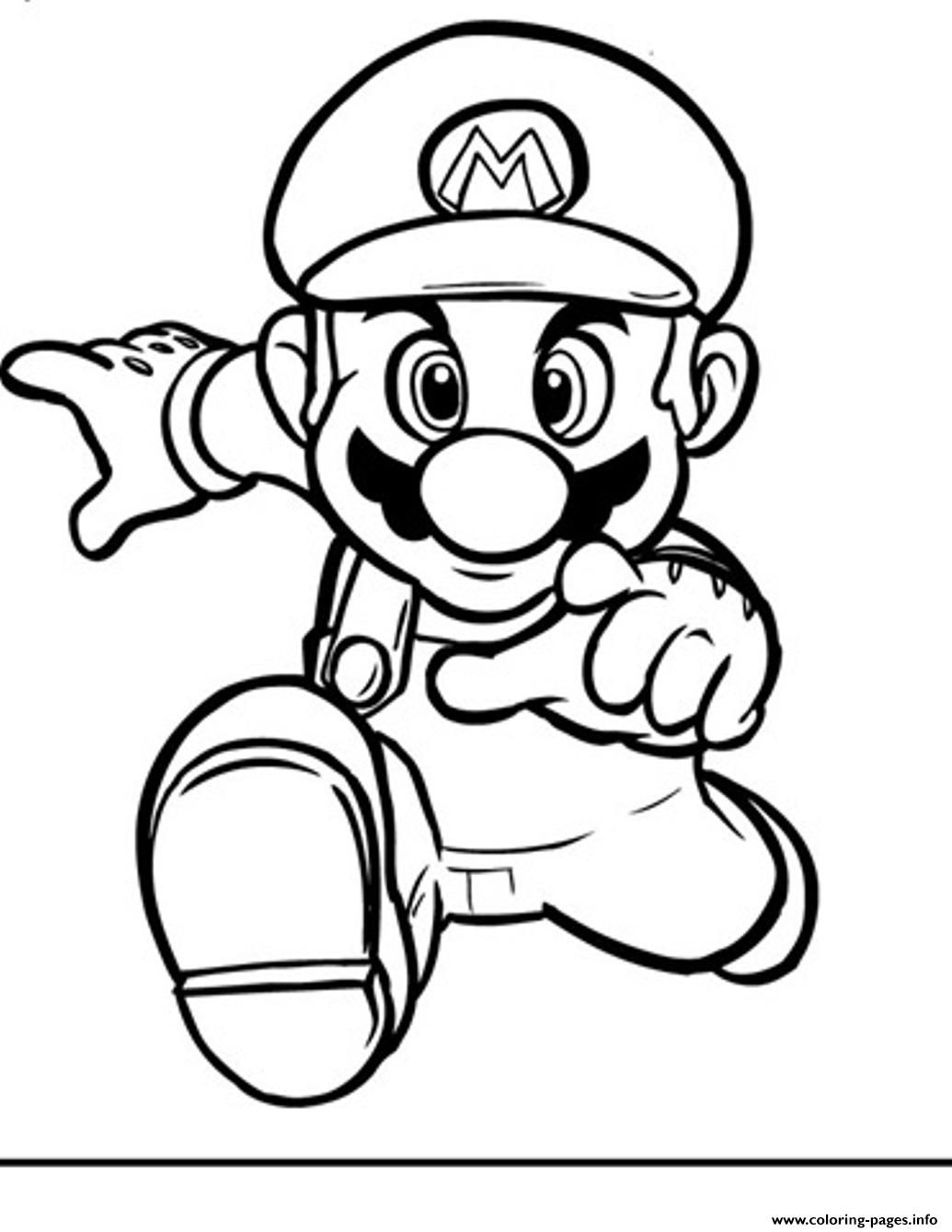 1035x1339 Mario Bros Printable Colouring Pagesing Simple Brothers And Luigi