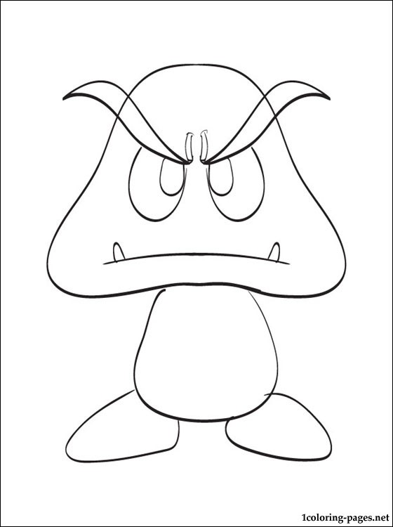 560x750 Goomba Mario Coloring Page Coloring Pages