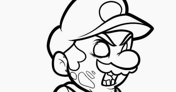 736x387 Mario Zombie Halloween Coloring Pages