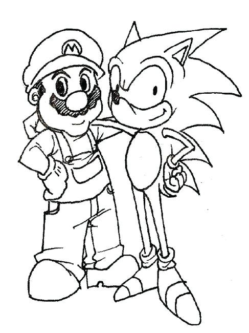 487x650 Sonic Mario Coloring Pages Sonic Coloring Pages Free