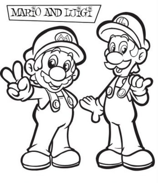 520x599 Super Mario Bros Coloring Pages Learn To Coloring