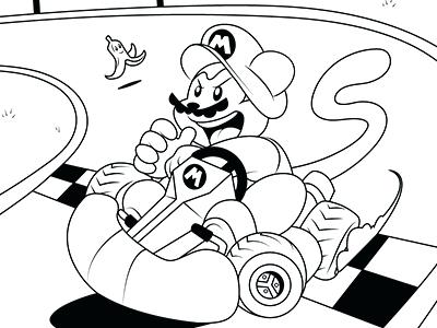 400x300 Mario Cart Coloring Pages Shot At Pm Mario Kart Coloring Pages