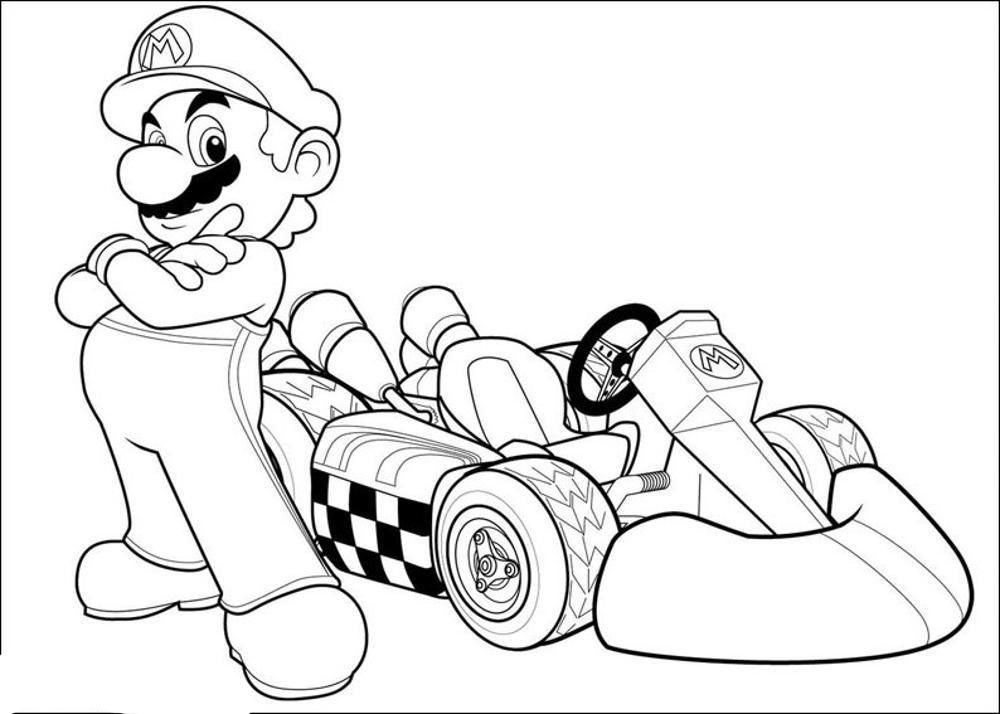 1000x714 Mario Kart Wii Colouring Pages Free Coloring Cheap On Mario