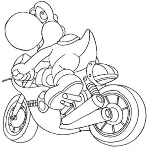 300x297 Video Games Coloring Pages Baby Mario Coloring Pages Mario Kart