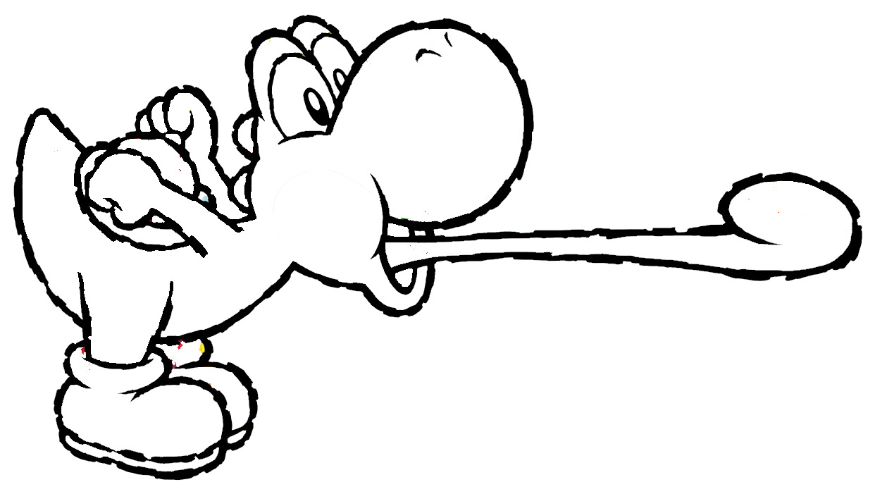 1242x701 Yoshi Coloring Page