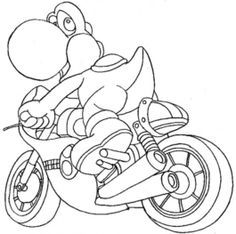 236x234 Mario Kart Coloring Page