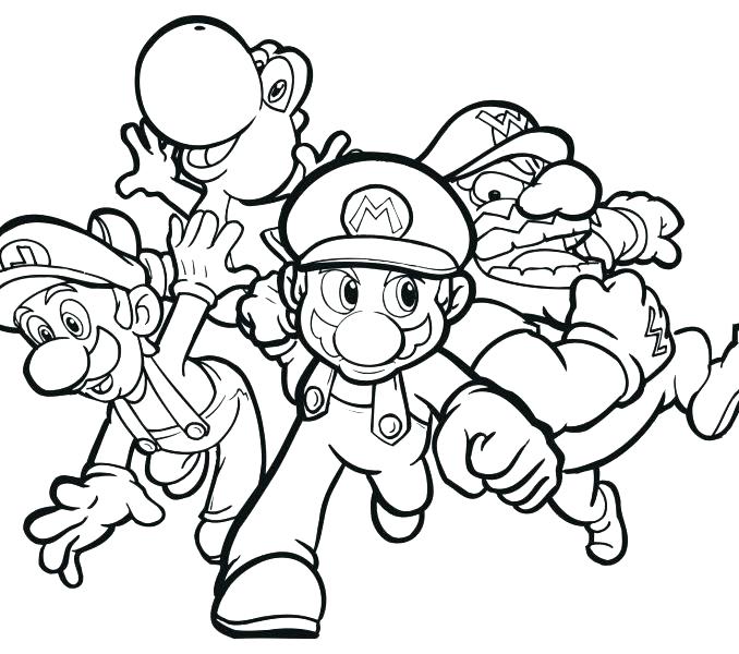 678x600 Mario Color Pages Free Coloring Pages And Colouring Pages Free