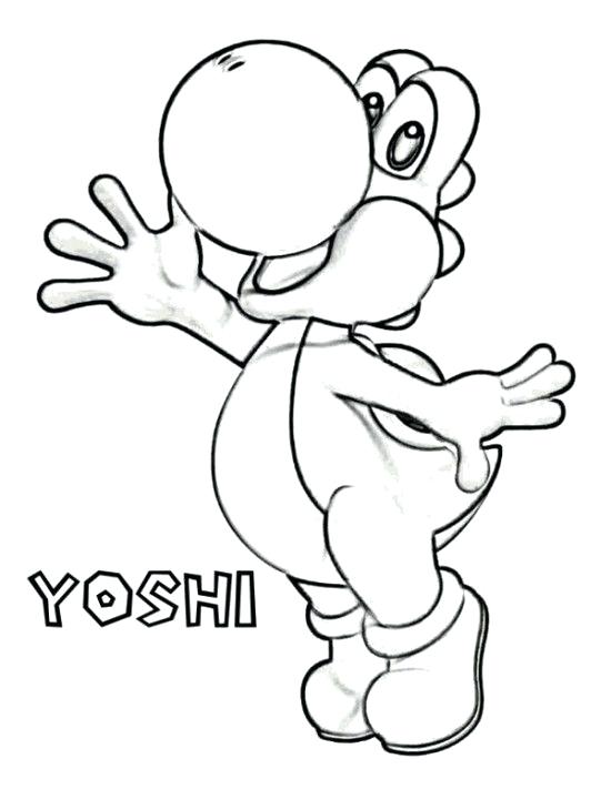 550x711 Yoshi Coloring Pages Super Mario Kart