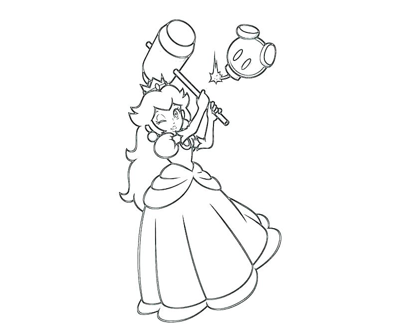 800x667 Princess Peach Coloring Page S Super Mario Bros Princess Peach