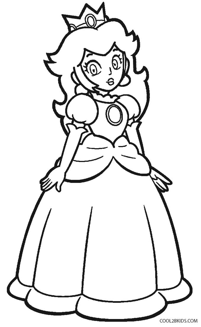 680x1104 Printable Princess Peach Coloring Pages For Kids