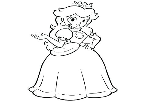 476x333 Princess Peach Coloring Pages