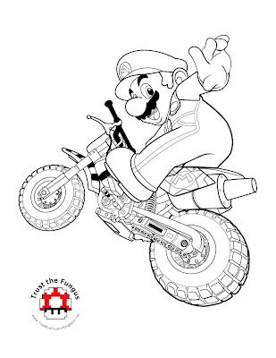 309x400 Mario Kart Wii Coloring Pages William Mario Kart