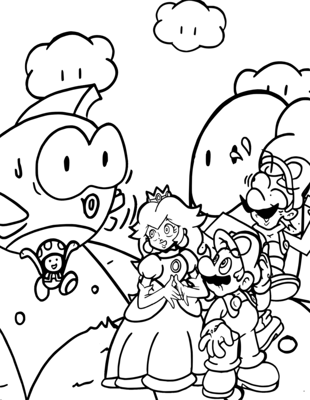 1314x1693 Mario Mushroom Coloring Pages Little Elf Within Studynow Download