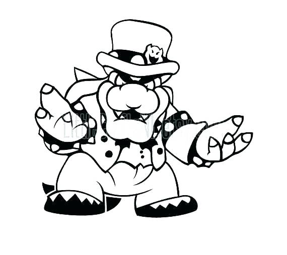 570x507 Coloring Page Mario