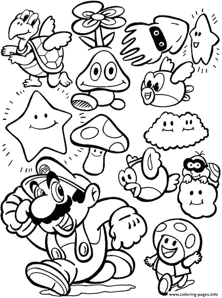 736x986 Mario Party Coloring Pages Super Printable Bros Ideas