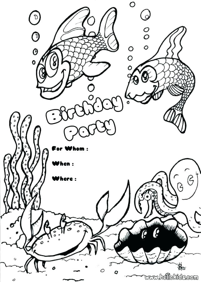 643x900 Party Coloring Pages Birthday Party Coloring Page Birthday Color