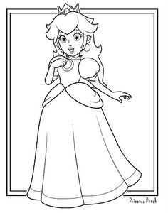 236x300 Jimbo's Coloring Pages Princess Peach Coloring Page Super Mario