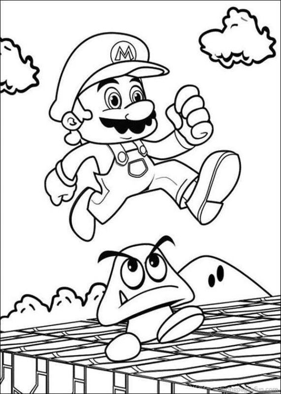 571x800 Super Mario Bros Coloring Pages Homemade Products