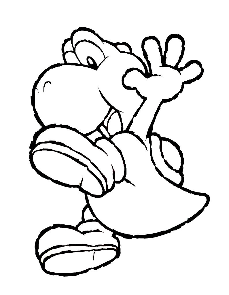 795x1024 Super Mario Yoshi Coloring Pages Adorable Acpra