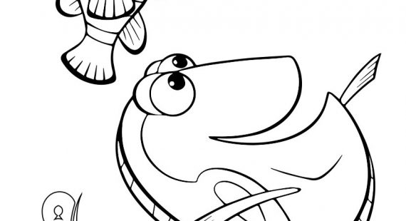 570x310 Dory And Marlin Coloring Pages Coloring Pages