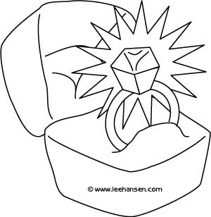 300x308 Printable Wedding Coloring Pages And Activity Sheets