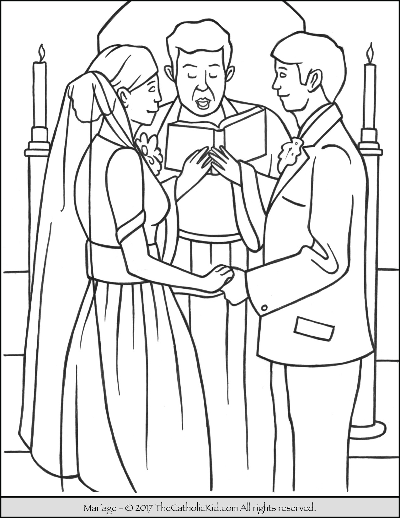 1275x1650 Sacrament Of Marriage Coloring Page