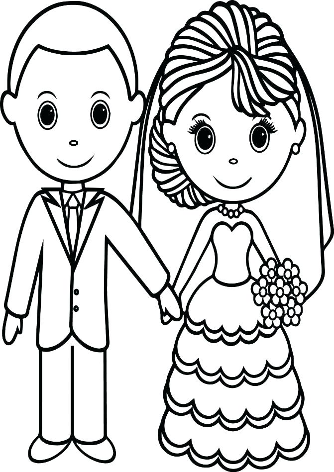 671x949 Wedding Coloring Pages Free Together With Wedding Coloring Page